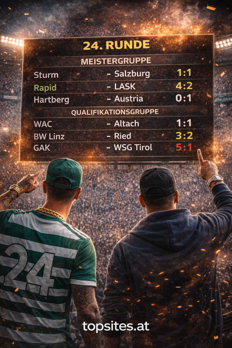 ⚽ Bundesliga-Drama nach Runde 24: Rapid-Explosion, GAK-Demontage und ein Titelrennen ohne Favorit ⚽ Bundesliga-Drama nach Runde 24: Rapid-Explosion, GAK-Demontage und ein Titelrennen ohne Favorit