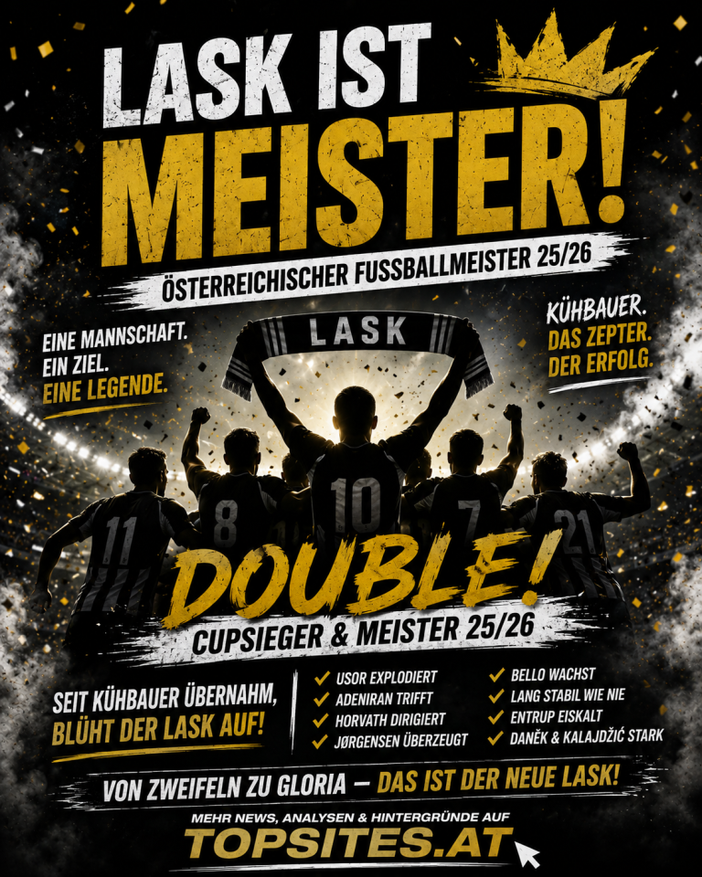 LASK ist Meister 2025/26: Wie Kühbauer aus Zweifeln ein Double machte